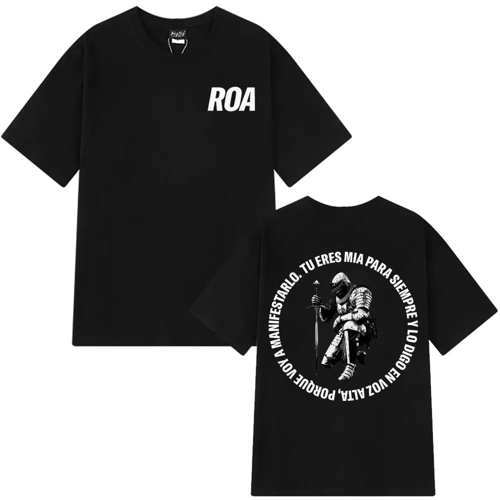 

Rapper Roa Tour Fashion Print T-shirts Men Women Harajuku T-shirt Summer Cotton Casual Hip-hop Punk Oversized T-shirts Tops M