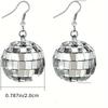 Disco Ball Earrings 20mm 70'S Disco Punk Earrings for Women Jewelry Gift for Women Party Jewelry