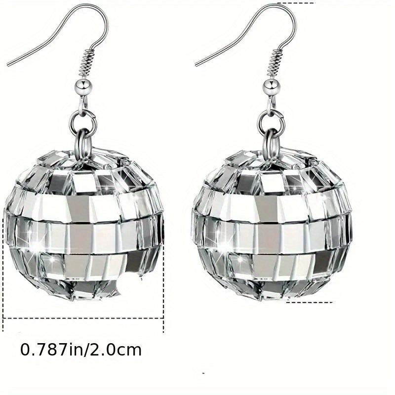 Disco Ball Earrings 20mm 70'S Disco Punk Earrings for Women Jewelry Gift for Women Party Jewelry