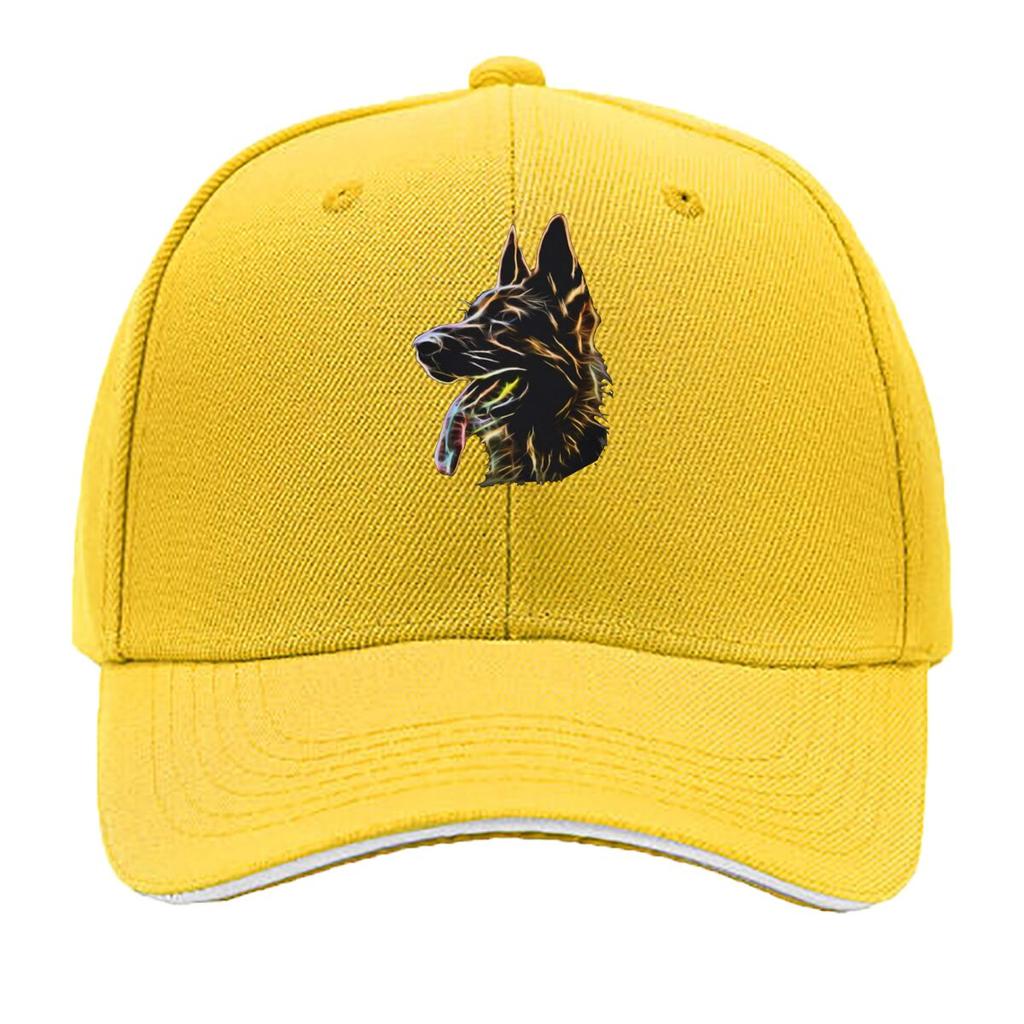 GerUnisex Shepherd Dog Colorful Pet Portrait Art Sandwich Baseball Cap
