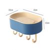 Punching-free Bathroom Soap Box Drain Hanging Soap Box Soap Storage Rack Bathroom Multifunctional Rack With Hook