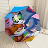 1PC Tom and Jerry Umbrella-8-Rib Reinforced, Automatic Open, Lightweight & Durable, Cute Fashion Accessory for Outdoor, D2681