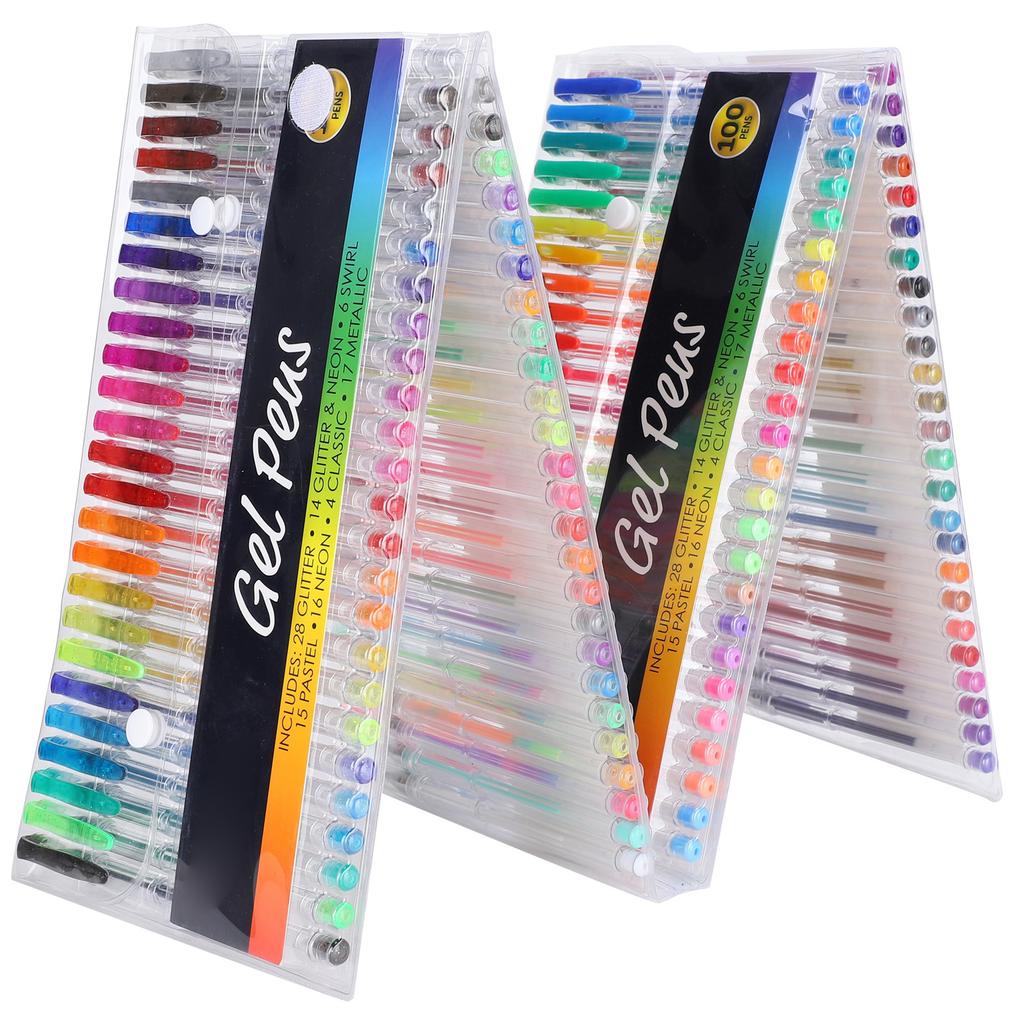 100 Colors Oily Gel Pens Set Highlight Water Color Pen for Writing Sketching Drawing Doodling Kid Gift