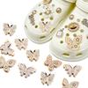 10pcs Gold Acrylic Butterfly Exquisite Butterfly Patch Ornaments For Women Girls DIY Clothing Shoes Jewelry Decor Accessories
