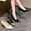 Fashion Women Pumps Spring New Style Patent Leather snakeskin grain High Heels Ladies Sexy stiletto heels Pointed Toe Party Dress Shoes