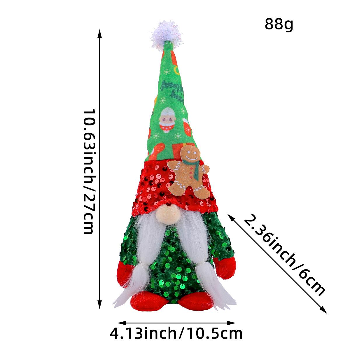 

Рождественский пряничный человечек, безликая кукла, украшение, расшитая блестками, кукла Рудольф, рождественское украшение на окно