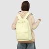 Schoolbag schoolbag junior high school girls high value simple versatile solid color college student backpack female ins high school backpack soft