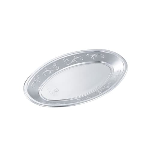 Chuo Kagaku Made in Japan Disposable DX Oval Plates K-7 Black, Pack of 20, Size: Approx. 37.5 x 24.5 x 2.3 cm