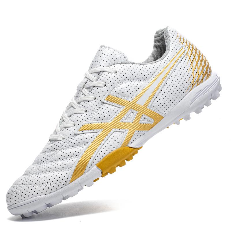 Fußballschuhe Low-Top TF Stollen Kunstrasen Leder Füße männlich und weiblich Wettkampf Student Trainingsschuhe AG lange Stollen