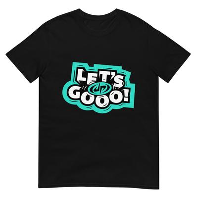 Dude Perfect Classic Fit blaues T-Shirt – Rundhalsausschnitt, Kurzarm, Buchstabenprint