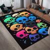 1pc Colorful Skull Print, Design Area Rug - Soft, Anti-Slip, and Durable Gaming Room Decor for Bedroom, Living Room