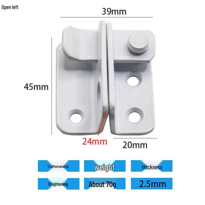 Stainless Steel Anti-Theft Indoor Door & Window Lock Bolt