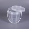 1L Transparent Food Grade Plastic Bucket with Lid for Laundry Pods or Washing Powder