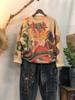 Autumn Winter Knit Loose Casual Long Sleeve Sweater with New Print Pattern