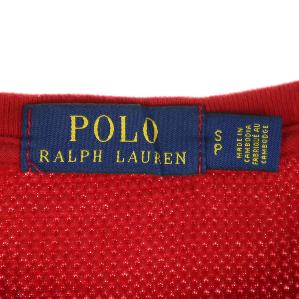 Beauty Products POLO RALPH LAUREN One Point Logo Long Sleeve Cotton Thermal T-shirt Men's Used