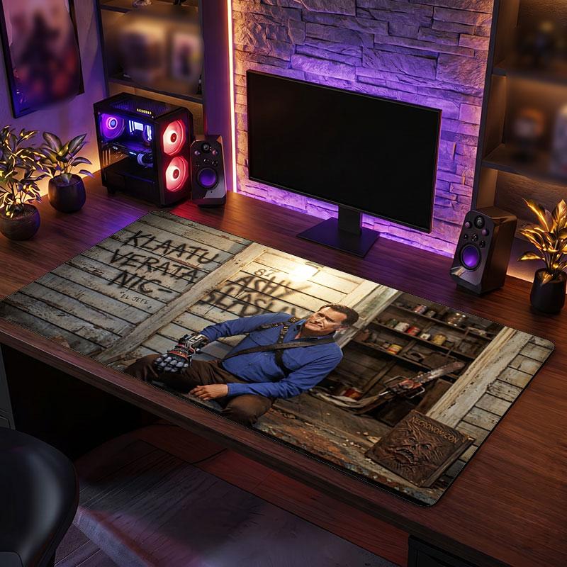 Big Mouse PadEvil Dead Ash Williams Extended Soft Desk Mat Gaming Office Computer Table Decor Mat