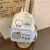 Schoolbag Apple Bear College Style School Bag Girls High School Junior High School Girls Large Capacity Backpack Lightweight Travel Student Small 