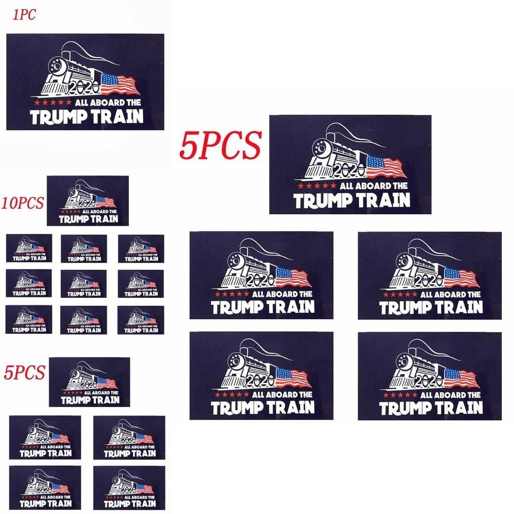 Trump 10pcs Donald Bumper Sticker 2020 All Aboard The Trump Train Car Stickers