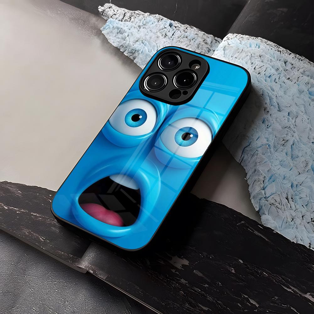 Funda de Teléfono Expresiva Vidrio Templado Para IPhone 16 13 14 12 15 11 Pro Max Plus Mini X XR SE2020 Coque