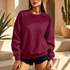Women's Neck Long Sleeve Pullover Sweatshirt for Casual Wear