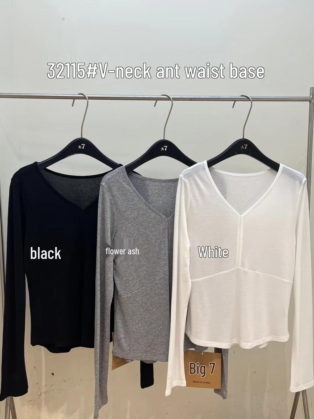 

Женская повседневная рубашка большого размера с V-образным вырезом и длинным рукавом в корейском стиле One Size чёрный