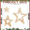 3 Pieces Wooden Star Christmas Decor Handicrafts Wooden Star Decoration Wooden Star Tabletop Centerpiece Sign For Desk Table