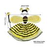 4Pieces Bees Costume for Adult Women Honeybee Costume Set Halloween Cosplay Costume Fun Pretend Play Accessories
