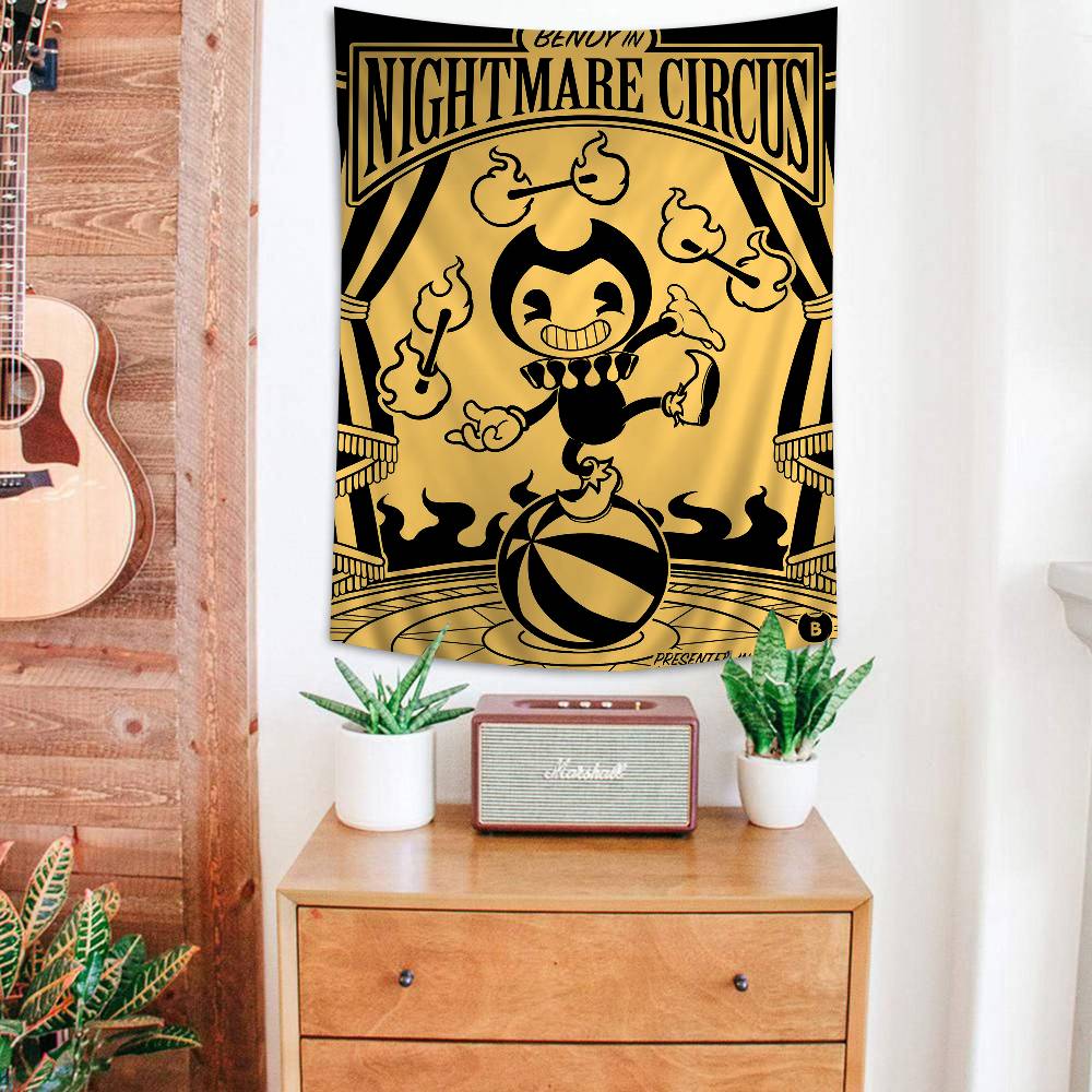 

BBendy and the IInk MMachine Hippie Wall Hanging Tapestries for Living Room Home Dorm Decor Art Home Decor 74x94cm(29x37in)
