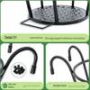 2Pcs Hanging Basket Hook-Type Nail-Free Installation Double-Hook Design Anti-Rust Coating Load-Bearing Frame Hanging Garden Rack