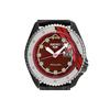 Seiko Relógio SEIKO5 Movimento Mecânico Pulseira de Couro Relógios Masculinos Mostrador Vermelho SRPH03K1