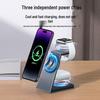 Magnetic 3-in-1 Alloy Stand Wireless Charger for Phone, Watch & Earbuds