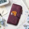 Vintage Animal Lion Pattern Women Wallet Stylish Portable Daily Use Card Holder Fashion Clutch Forever Design Ladies Purse