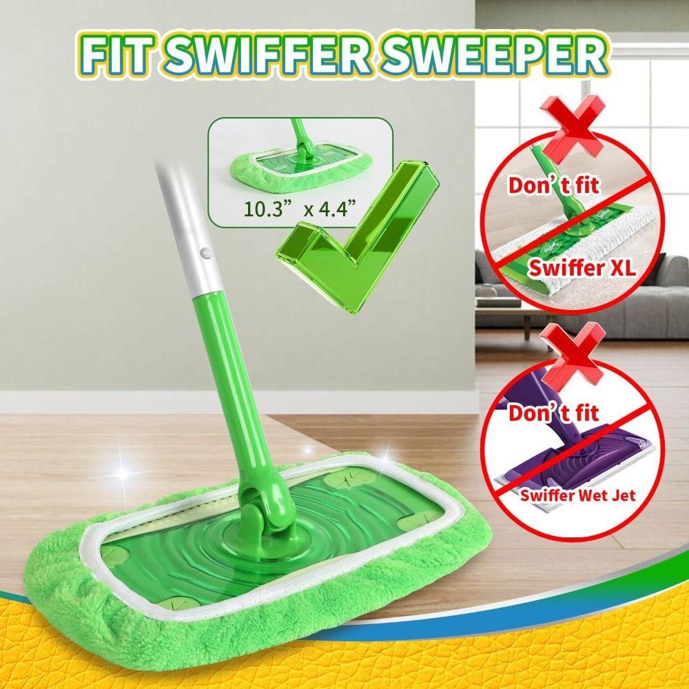 6Pcs Washable Microfiber Mop Cloth Reusable Mop Replacement Cloth  Household