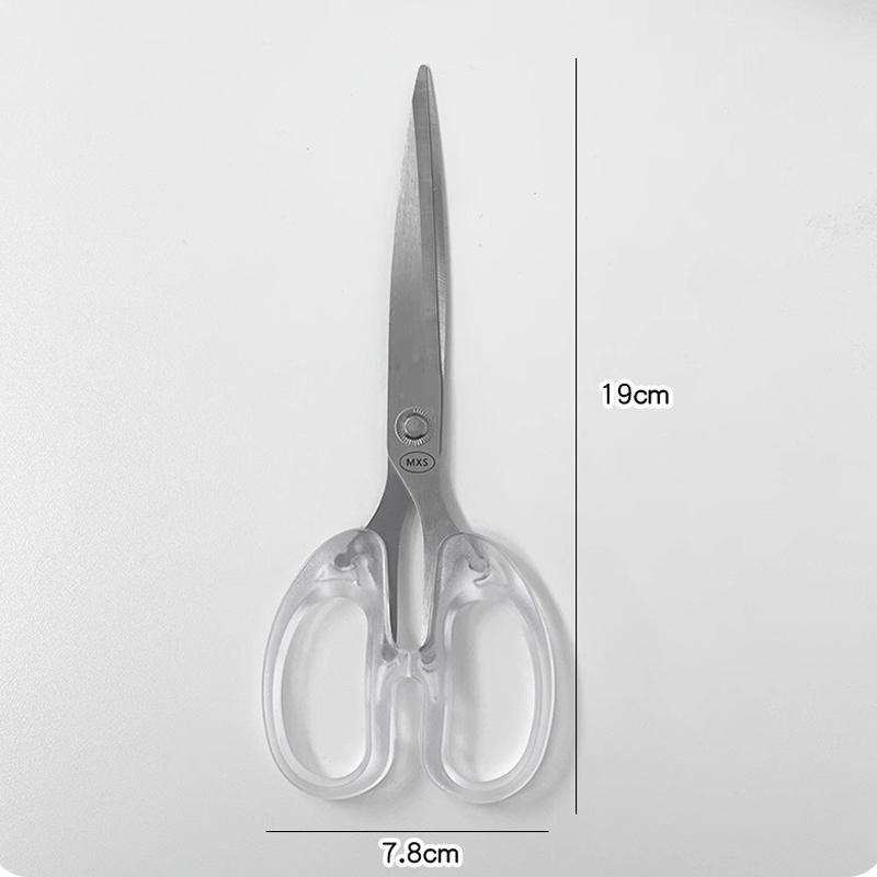 Transparent Minimalist Stainless Steel DIY Scissors for Students and Art Projects