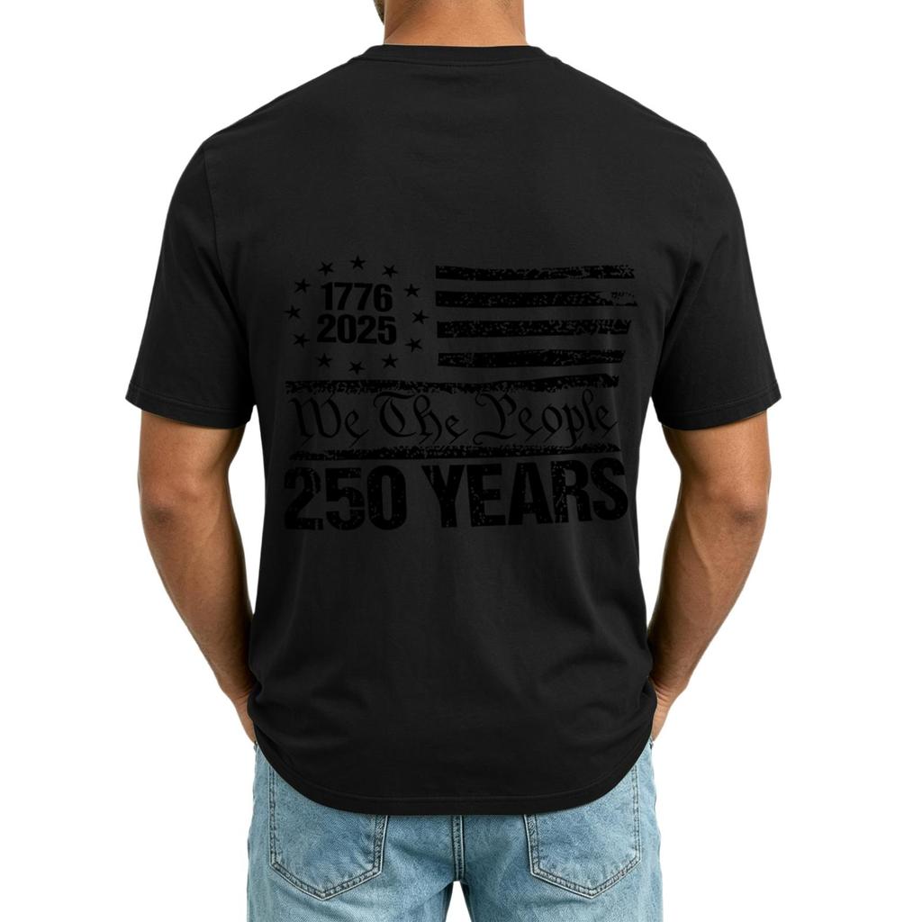 Men's V Neck Short Sleeve Casual Shirt with USA Print Pocket Design Lightweight Summer Top Comfortable Fit