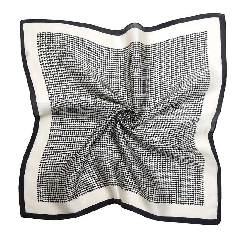 Luxury Scarf Women 70*70Cm Satin Silk Feeling Square Hair Wrapping Foulard Satin Shawl Big Size Head Bandana Hijab Handkerchief