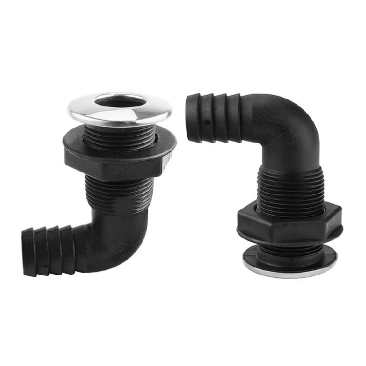 Flexible Design Corrosion Resistant ABS Plastic Marine Grade 3/4 Inch Bilge Drain Outlet Nylon Bend For Long Term Use