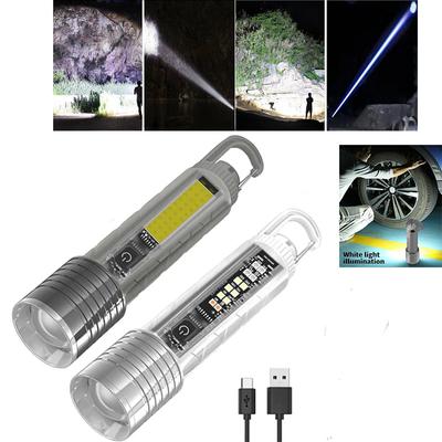 5000lm Süper Parlak LED El Feneri USB LED El Feneri Teleskopik Yakınlaştırılabilir Kamp Feneri Çalışma Lambaları Dış Mekan Meşale Acil Durum Aydınlatması