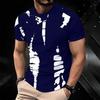 Women Short Sleeve Crew Neck T Shirt Black White Silvery Tropical Palm Leaf All Over Print Top