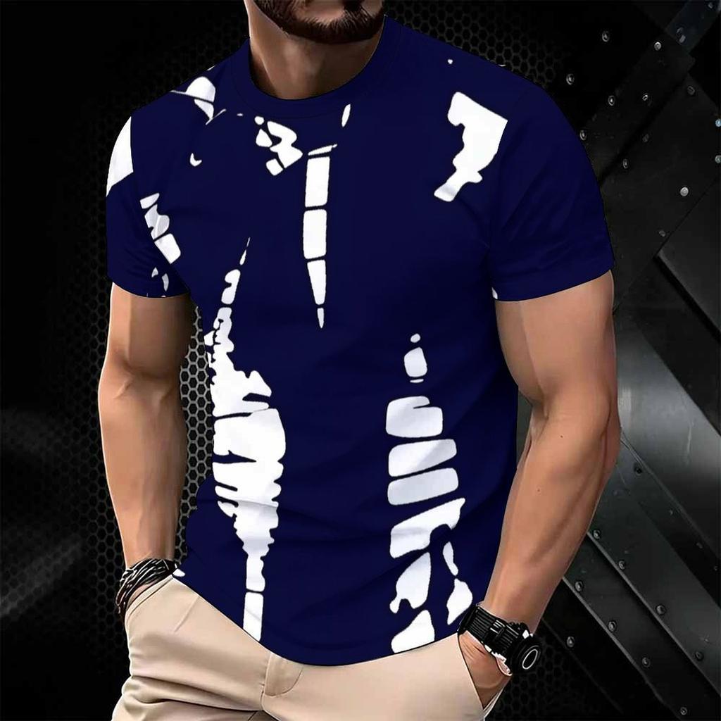 Women Short Sleeve Crew Neck T Shirt Black White Silvery Tropical Palm Leaf All Over Print Top