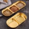 2Pcs Thickened Seasoning Dish Stainless Steel BBQ Seasoning Dip Plate Sauce Plate  Restaurant Use