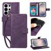 Cowhide Pattern Leather Phone Case for Samsung Galaxy S26 Ultra S25 Edge S24 Plus S23 Fe S22 S21 S20 Card Holder Flip Cover