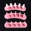 1 Set Removable Practice Nail Art Training Holder Stand   100pcs Practice Nail Tips Pink