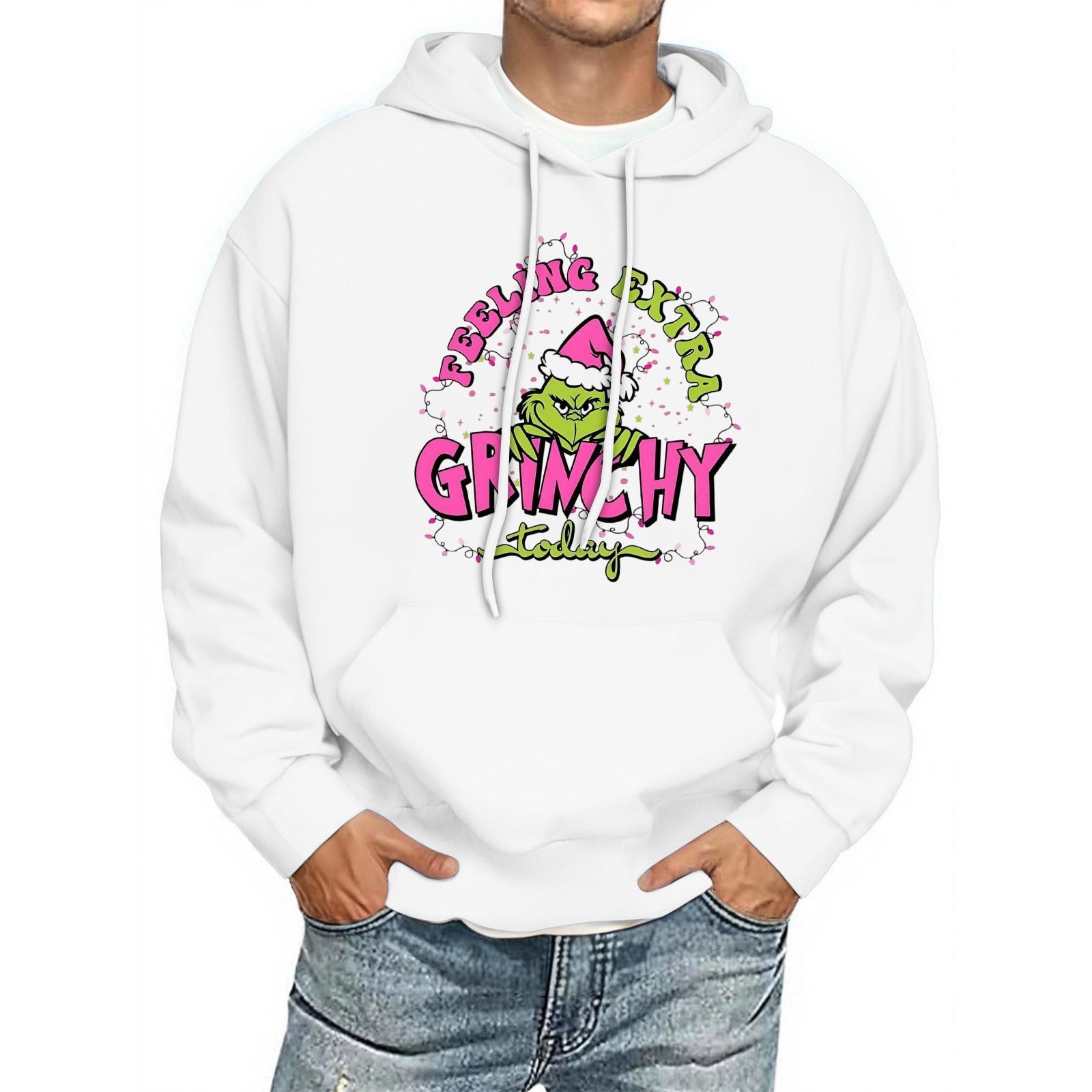 

Мужская толстовка с капюшоном с принтом, с длинным рукавом, повседневный пуловер, худи, толстовка с капюшоном XXL белый