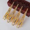 Peacock Belly Dance Prop False Nails 5Pcs Shiny Indian Thai Dance Finger Jewelry for Stage Performance