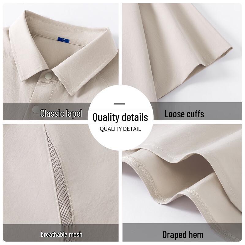 GENIOLAMODE Men's Breathable Mesh Short Sleeve Shirt