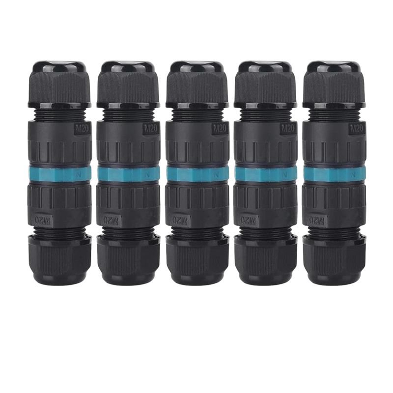 

WON Electrical Junction Box IP68 Outdoor Waterproof Wire Connector For Cable Repair And Extension чорний