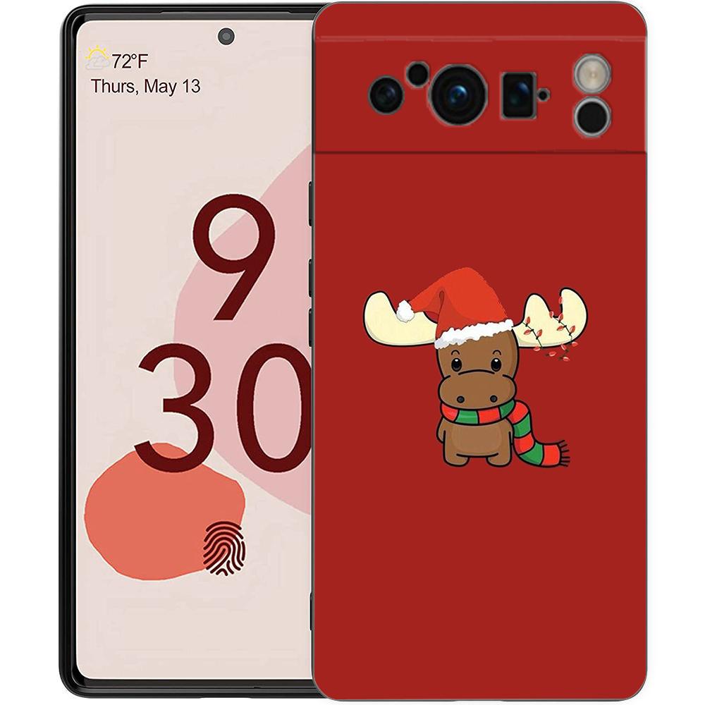 

Рождественский чехол для телефона Санта-Клауса для Google Pixel 8 7 6 Pro 6A 7A 5G Мягкий силиконовый противоударный чехол TPU черного цвета TPU Fundas Pixel 7