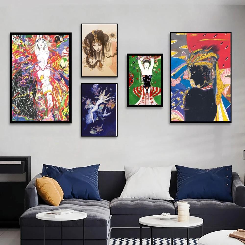 1pc Yoshitaka Amano Final Fantasy Anime Poster Poster Art Print Bar Living Room Furniture Decor