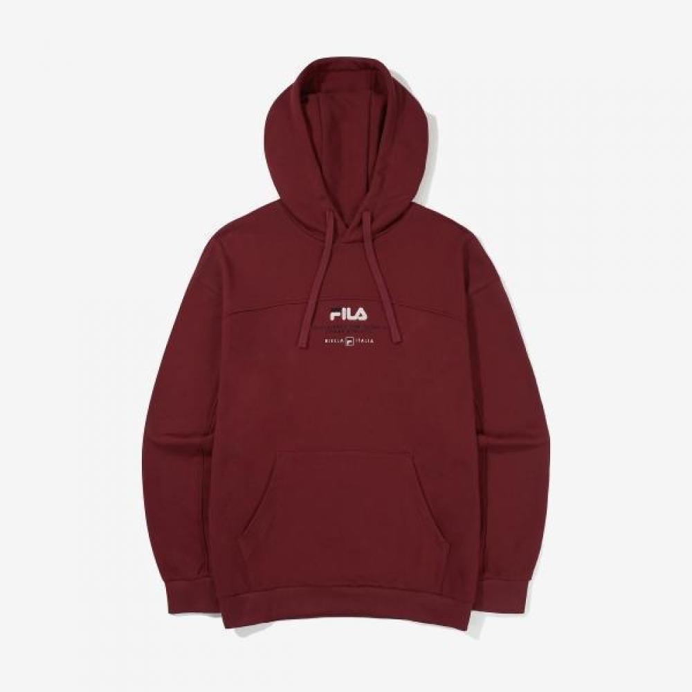 Fila Hooded Sweatshirt Colorblock Logo wines/90